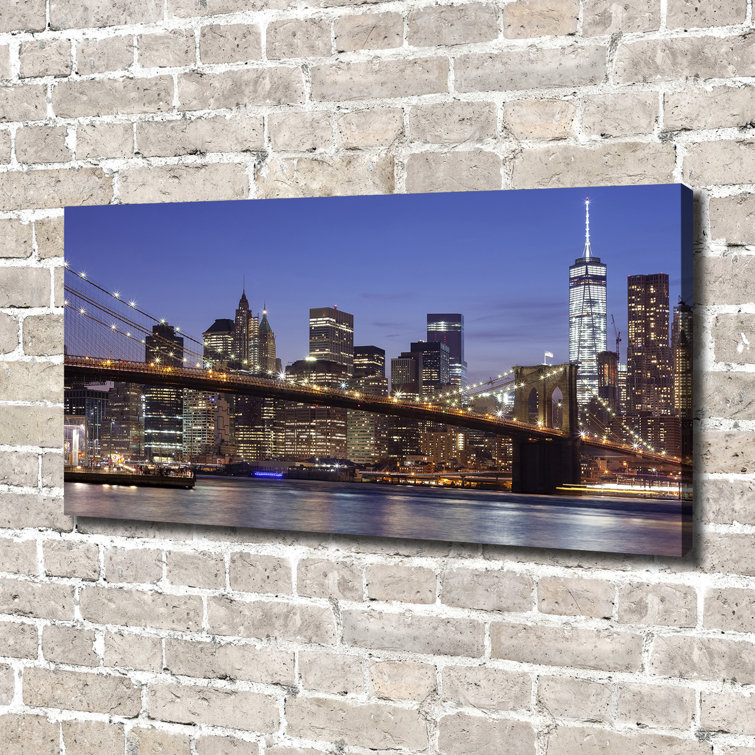 Ebern Designs Manhattan By Night Unframed Art Prints on Canvas
